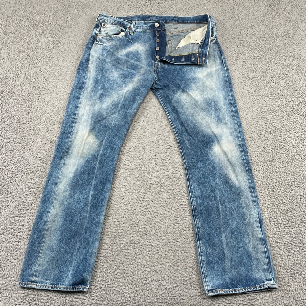 Levi's 501XX Jeans Mens 38x32 Faded Acid Wash Original Fit Straight Leg Denim